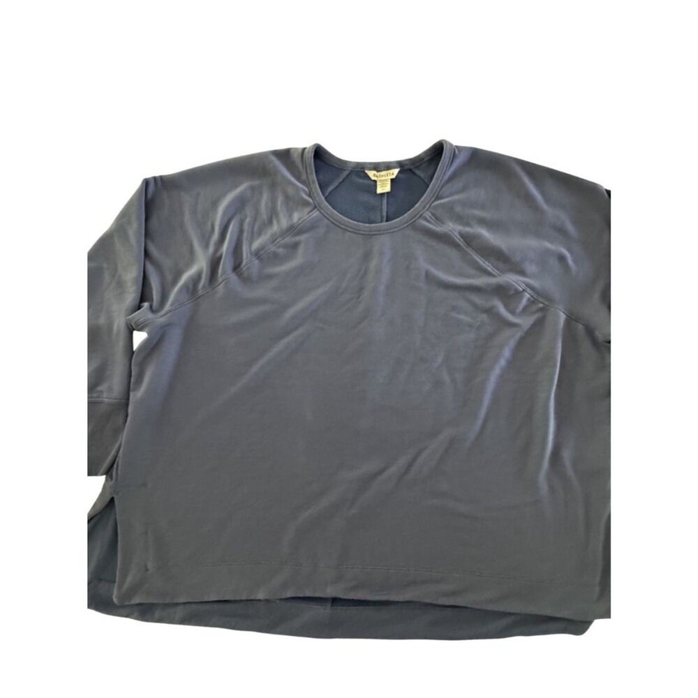 Athleta Blue Cozy Fleece Sweatshirt Top 3X Oversized Soft Lounge Athleisure